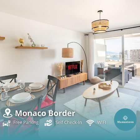 5Mn Monaco - Terrasse Vue Mer - Parking - Be Beausoleil Kültér fotó